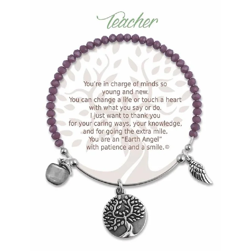 Earth Angel : Teacher Radiant Purple Stone Bracelet