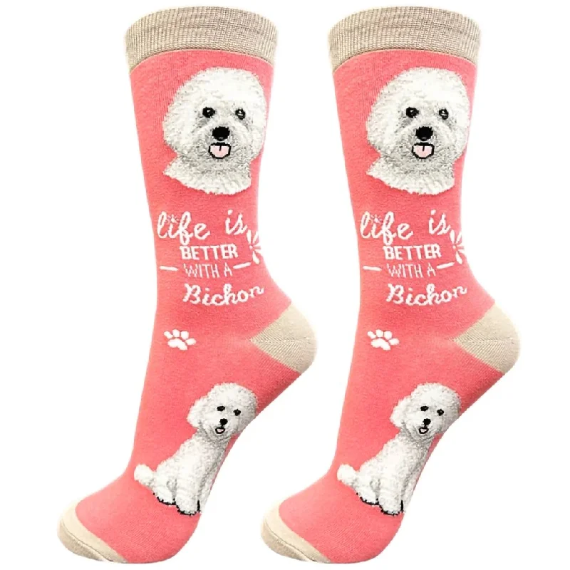 E & S Imports : Life Is Better With A Bichon Frise Unisex Socks