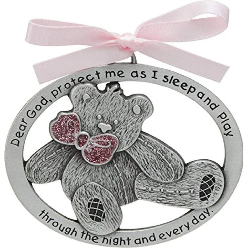 Cathedral Art : Pink Teddy Bear Crib Medal