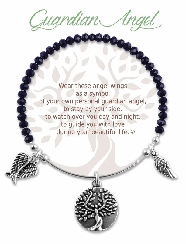 Earth Angel : Guardian Angel Radiant Black Stone Bracelet