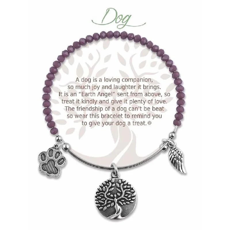 Earth Angel : Dog Radiant Purple Stone Bracelet