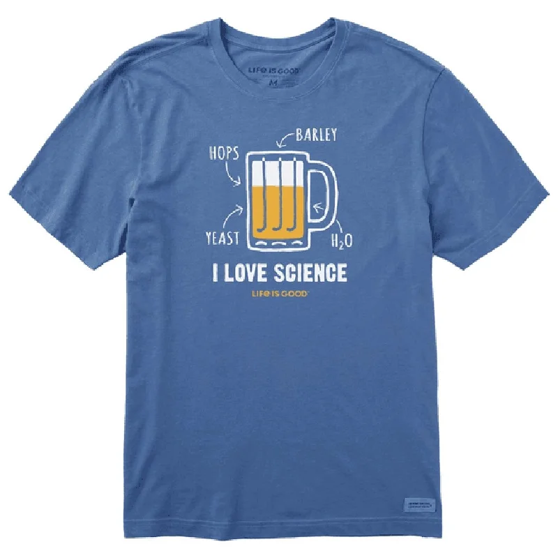 Life Is Good : Men's I Love Science Beer Short Sleeve Tee