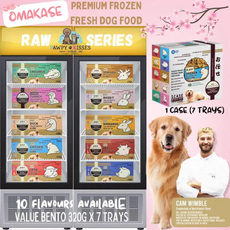 OMAKASE RAW Frozen Dog Food Value Bento 2.24kg (7 x 320g) 10 Flavours Available