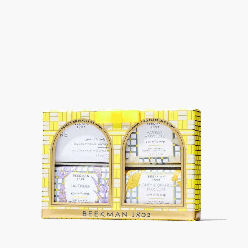 Beekman 1802 : 4-Piece Travel-Sized Bar Soap Gift Set in Sudsy Sanctuary