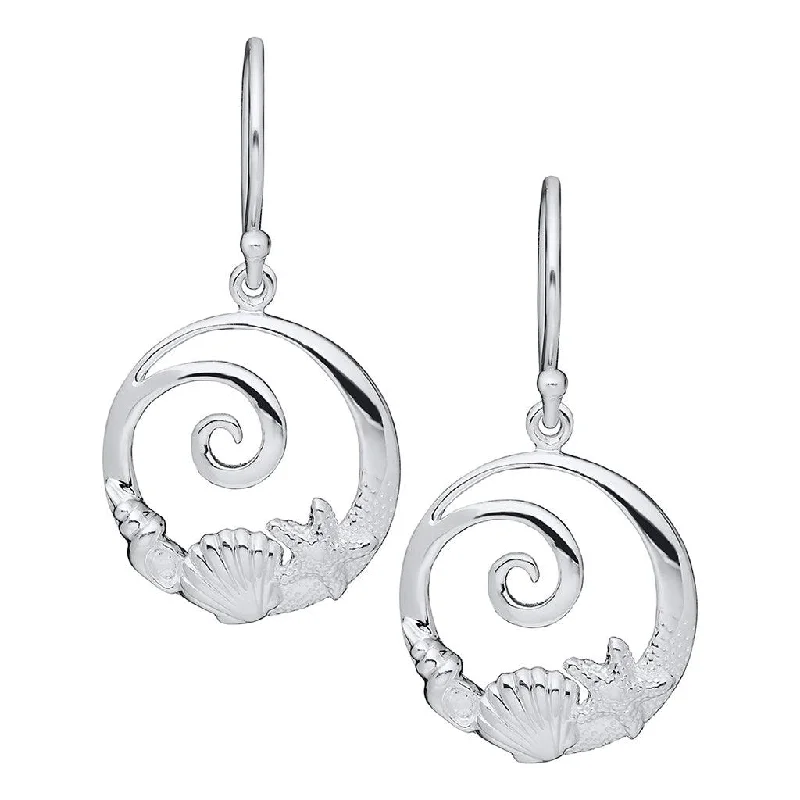 LeStage® Cape Cod : Evening Tide - Sealife Drop Earrings