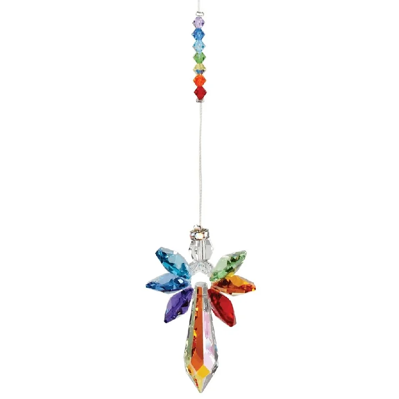 Woodstock Chimes : Crystal Guardian Angel Suncatcher - Large, Chakra