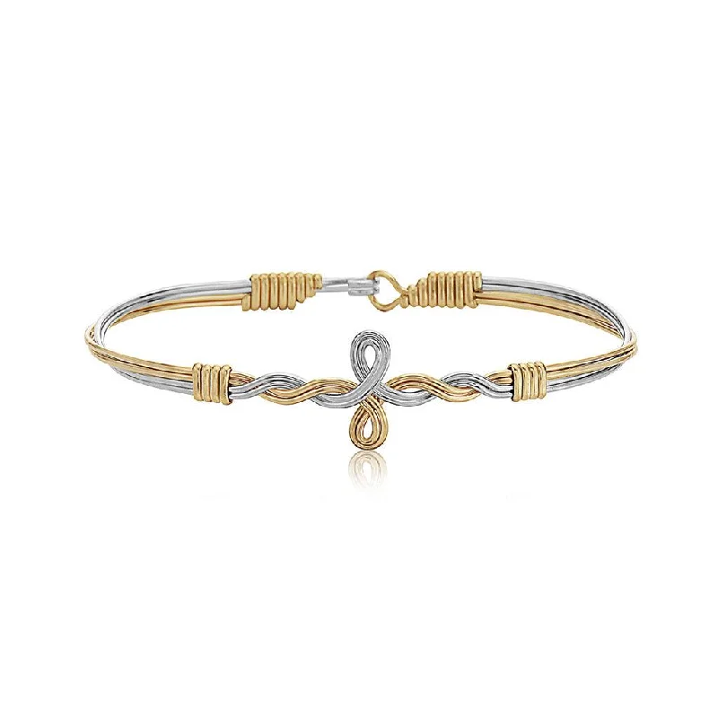 Ronaldo Jewelry : Winding Paths Bracelet - 14K Gold Artist Wire and Silver with 14K Gold Artist Wire Wraps