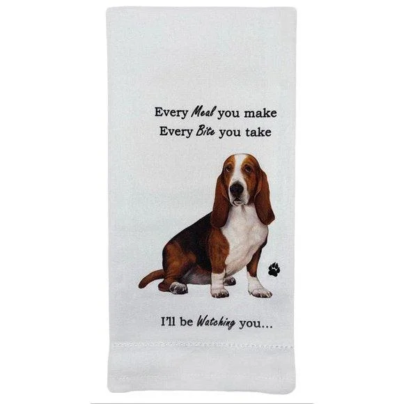 E & S Pets : "Every Meal You Make" Kitchen Towel - Basset Hound