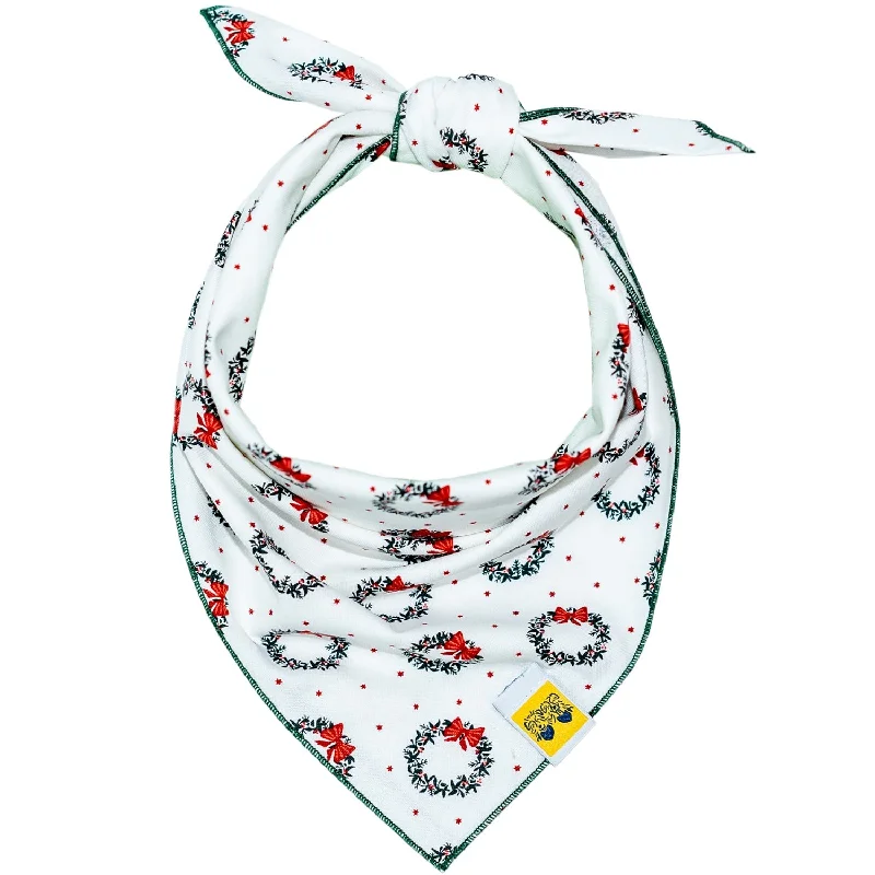 Christmas Wreaths Dog Bandana