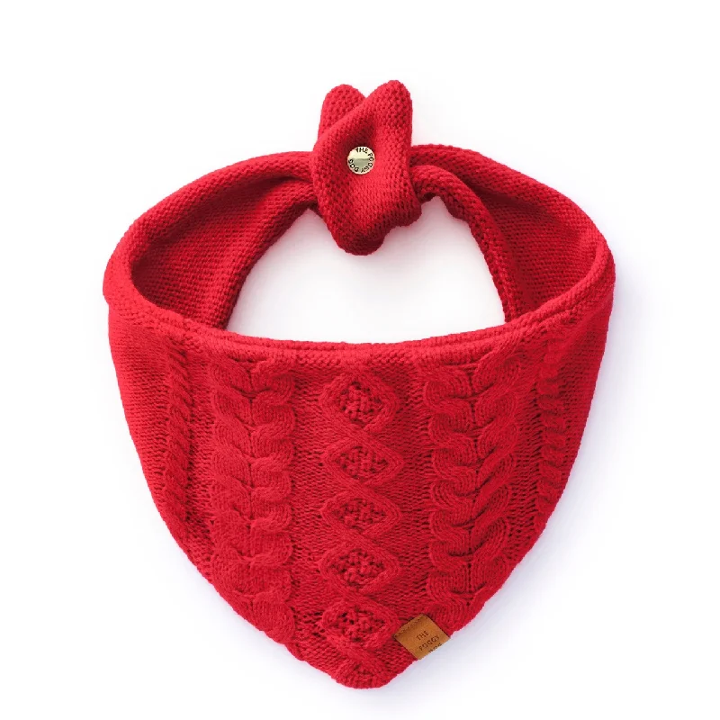 Dog and Cat Knit Bandana: Cable