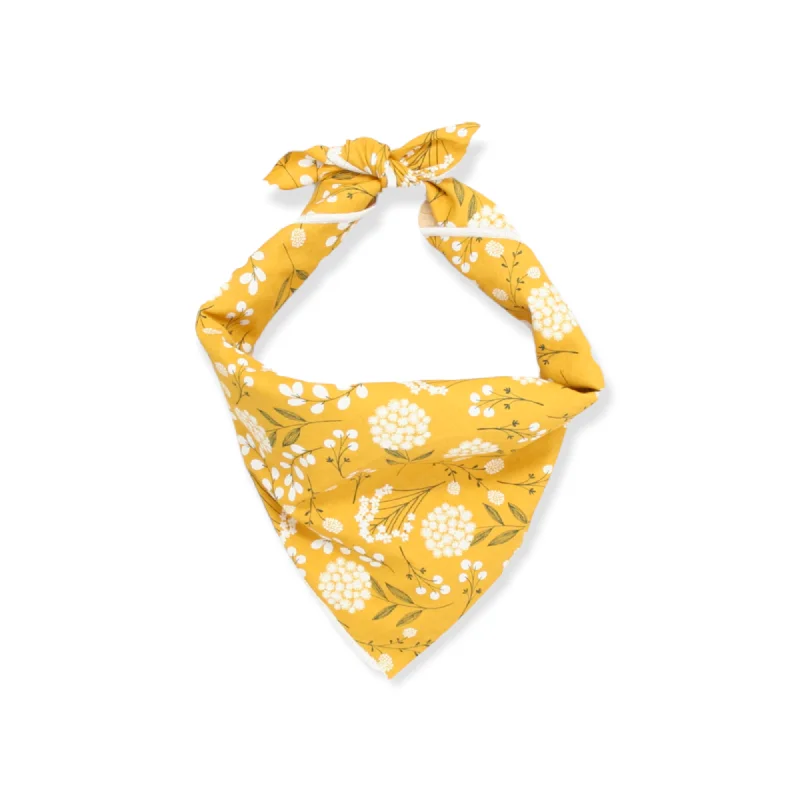 Dog Bandana | Mustard Yellow Floral