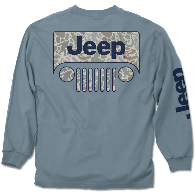 Jeep® : Grille Camo Easter Egg Long Sleeve Shirt in Ice Blue