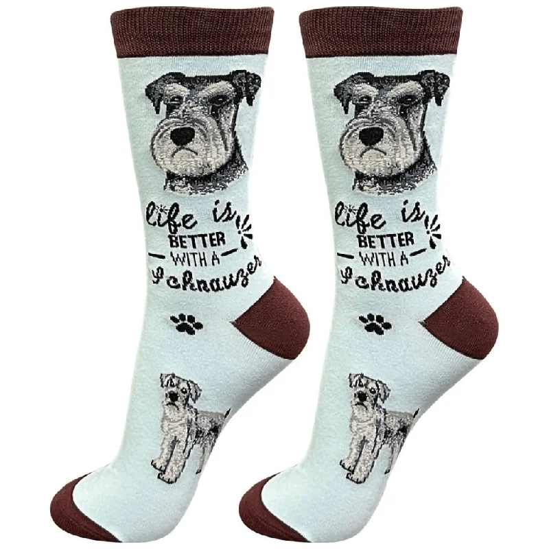 E & S Imports : Life Is Better With A Schnauzer Unisex Socks