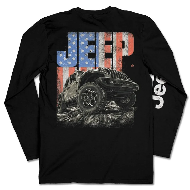 Jeep® : USA Rocks Long Sleeve Shirt in Black