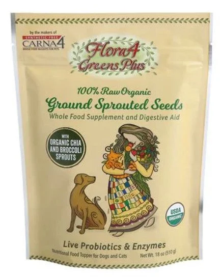 Carna4 Flora4 Greens + Sprouted Seeds 18oz bag